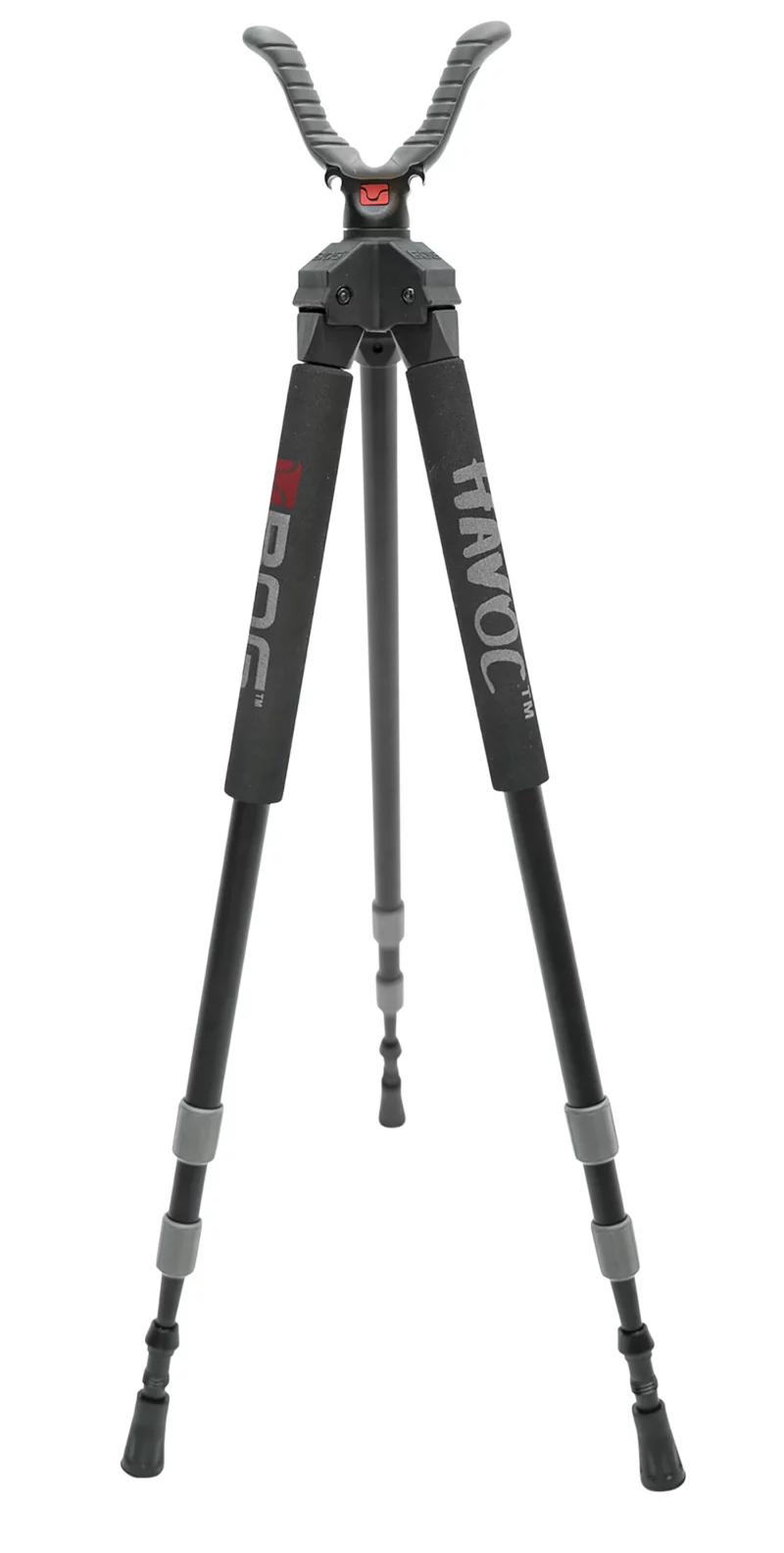 Bog-Pod 1100479 Havoc Tripod made of Black Finish Aluminum with Foam Grip, Rubber Feet, 360 Degree Pan & 22-50" Vertical Adjustment