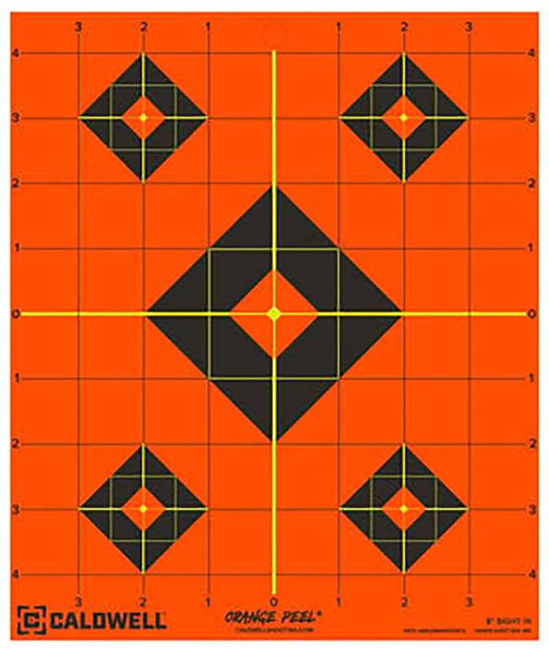 Caldwell 1166103 Orange Peel Self-Adhesive Paper Black/Orange 8" Diamond 25 Pack