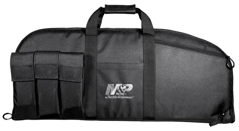 M&P Accessories 110016 Duty Series Large Case 45" Black 5 Exterior Mag Pouches for Rifle/Shotgun