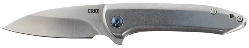 CRKT 5385 Delineation 2.94" Folding Wharncliffe Plain Satin 8Cr13MoV SS Blade/ Satin Stainless Steel Handle Includes Pocket Clip