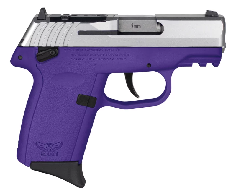 SCCY Industries CPX1TTPURDRG3 CPX-1 Gen3 RDR 9mm Luger 10+1 3.10" Purple Polymer w/Picatinny Rail Serrated SS Slide Purple Polymer Grip