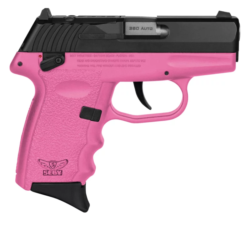 SCCY Industries CPX4CBPKRDRG3 CPX-4 RD 380 ACP 10+1 2.96" Pink Polymer/Serrated Black Nitride Stainless Steel Slide/Finger Grooved Pink Polymer Grip