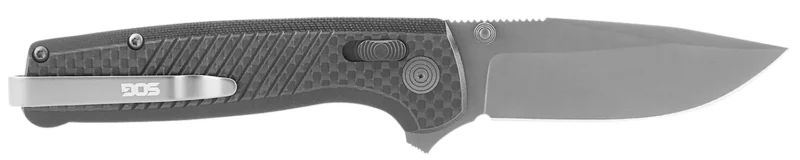 S.O.G SOGTM1032BX Terminus XR LTE 2.95" Folding Clip Point Plain Graphite TiCN Cryo CPM S35VN Steel Blade Black G10/Carbon Fiber Handle Features Box Packaging Includes Pocket Clip