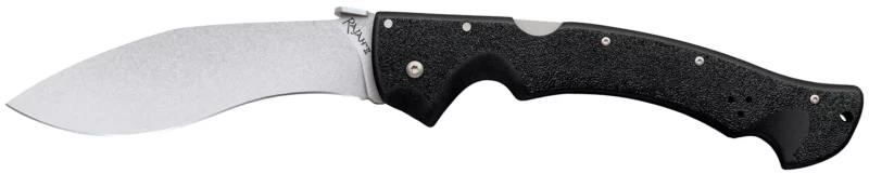Cold Steel CS-62JL Rajah II 6" Folding Plain Stone Washed Japanese AUS-10A SS Blade/ Black Griv-Ex Handle