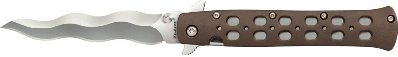 Cold Steel CS-26SK4 Ti-Lite 4" Folding Plain Kris AUS 10A Steel Blade/Flat Dark Earth Griv-Ex Handle
