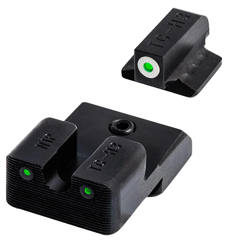 TruGlo TGTG231G3MW Tritium Pro Black | Green Tritium White Outline Front Sight Green Tritium Rear Sight