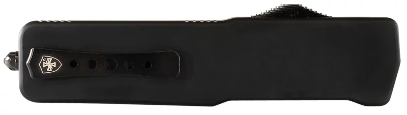 Templar Knife SABR321 Premium Lightweight Small 3" OTF Drop Point Plain Black Oxide Stonewashed Powdered D2 Steel Blade/4.50" Black Rubber/Aluminum Handle