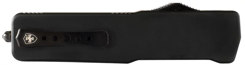Templar Knife LZBR121 Premium Weighted Large 3.55" OTF Dagger Plain Black Oxide Stonewashed Powdered D2 Steel Blade/5.25" Black Rubber/Aluminum Zinc Alloy Handle
