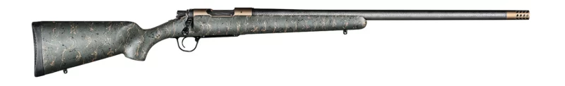 Christensen Arms 8010602001 Ridgeline 6.5 Creedmoor 4+1 20" Carbon Fiber/Threaded Barrel, Burnt Bronze Cerakote, Green with Black/Tan Webbing Stock