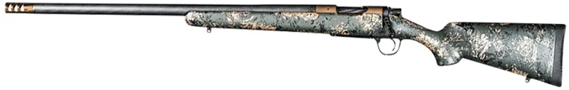 Christensen Arms 8010621200 Ridgeline FFT 308 Win 4+1 20" Carbon Fiber/Threaded Barrel, Burnt Bronze Cerakote, Green with Black/Tan Accents Stock, Left Hand