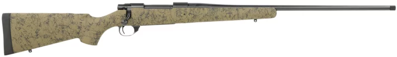 Howa HHS43333 M1500 HS Precision 300 Win Mag 3+1 24" Blued Threaded Barrel/Rec, Green with Black Webbed HS Precision Stock