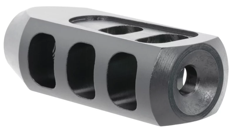 TacFire Tanker Muzzle Brake Black Oxide Steel with 1/2"-28 tpi Threads 2.76" OAL 1.37" Diameter for 5.56x45mm NATO