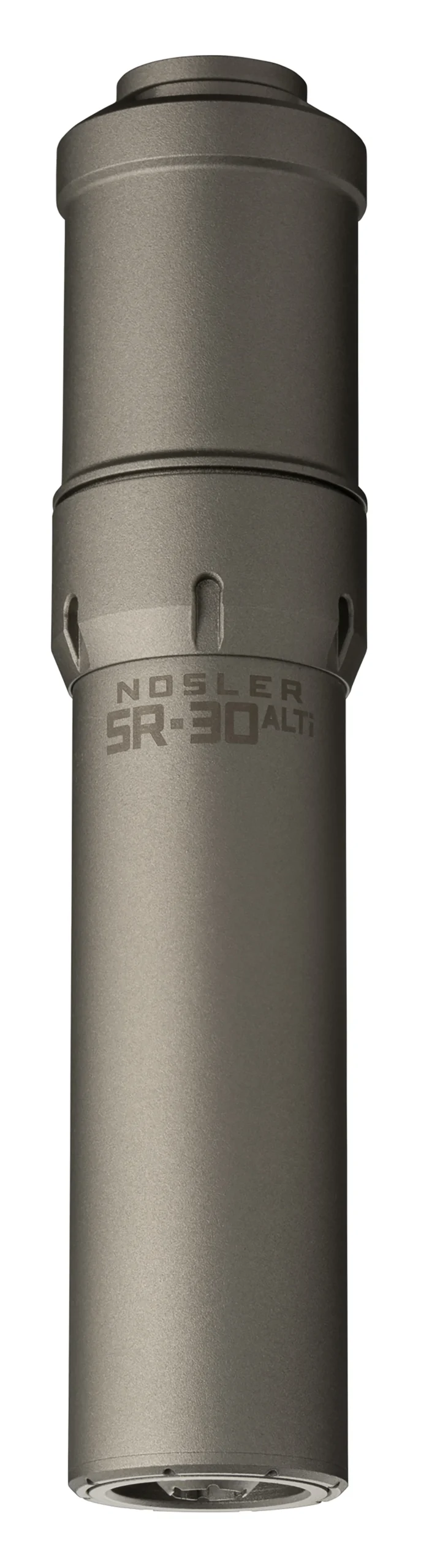 Nosler 90622 SR-30ALTI 30 Cal 1.74" Gray Finish Made of Aluminum Titanium with 5/8" 24 tpi Thread Pattern