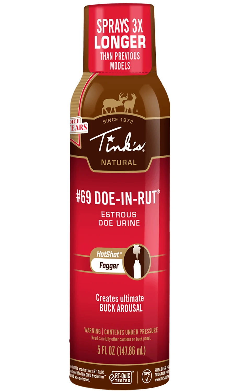Tinks W5500 #69 Doe-In-Rut Estrous Fogger Deer Attractant Doe In Estrus Scent 5 oz Aerosol