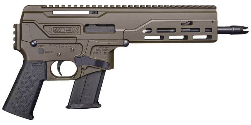 Diamondback DB165AL101 DBX CF Sports South Exclusive 5.7x28mm 20+1 8" Threaded Barrel w/DBX Muzzle Device, OD Green Cerakote Finish, M-Lok Handguard, Magpul MOE K Grip, Mil-Spec Trigger, Optics Ready