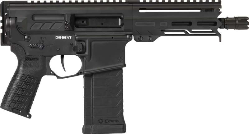 CMMG 54AA847AB Dissent 5.7x28mm 32+1 6.50", Black Cerakote Rec, OEM Grip, Picatinny Buffer Adapter, Zeroed Drop-In Single Stage Trigger