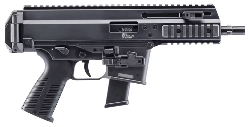 B&T Firearms 361300 APC Pro 10mm Auto 15+1 6.80" Black Steel Barrel, M-LOK Handguards, Black Hard Coat Anodized Aluminum Picatinny Rail Receiver, Black Polymer Grips