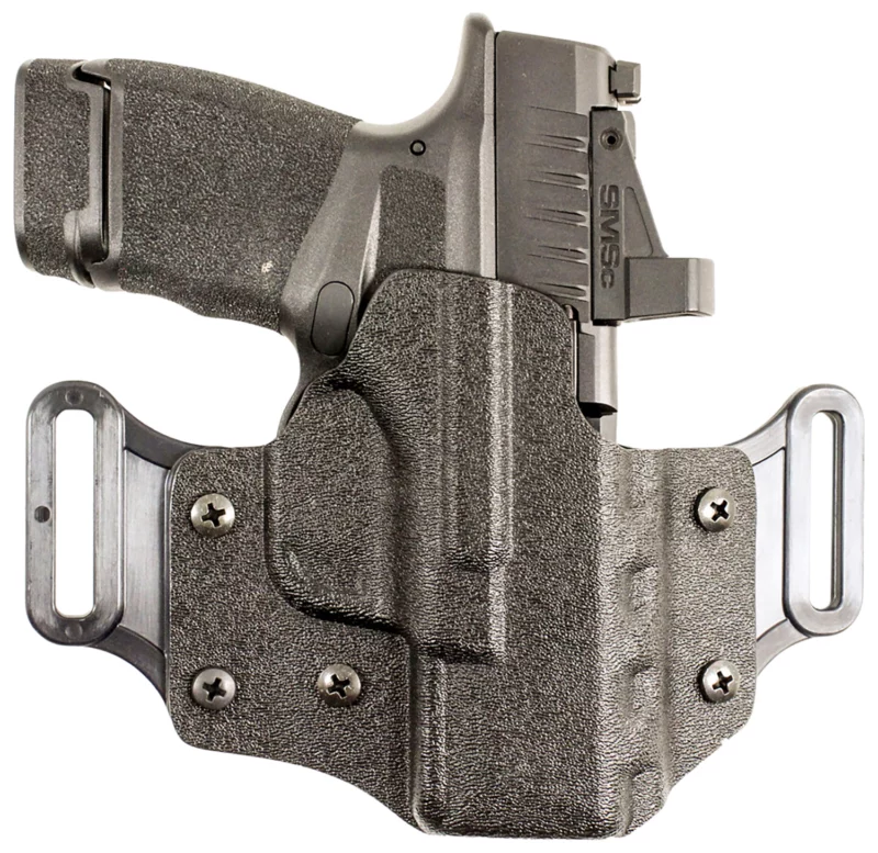 DeSantis Gunhide 195KA8WZ0 Veiled Partner OWB Black Kydex Belt Slide Fits Springfield Prodigy w/wo Red Dot Fits 4.25-5" Barrel Right Hand