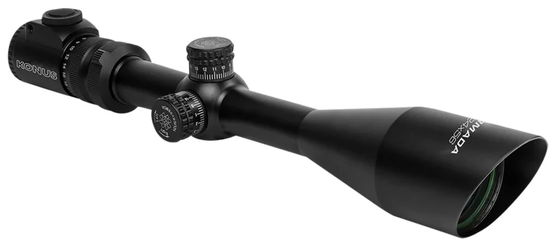Konus 7166 Armada Rifle Scope Black 6-24x56mm Dual Illuminated Red/Blue Engraved Fine Crosshair Reticle