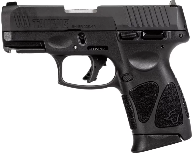Taurus 1G3C4031 G3C Compact Frame 40 S&W 10+1 3.26" Matte Stainless Steel Barrel, Matte Black Tenifer Serrated Steel Slide, Black Polymer Frame w/Picatinny Rai,l Black Polymer Grip, Right Hand