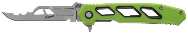 Schrade 1197645 Isolate Enrage 7 2.60" Folding Scalpel Plain Satin 420A Steel Blade, 4.25" Green Non-Slip Carbon Fiber Handle, Includes Blade Removal Tool/Case/Sheath/