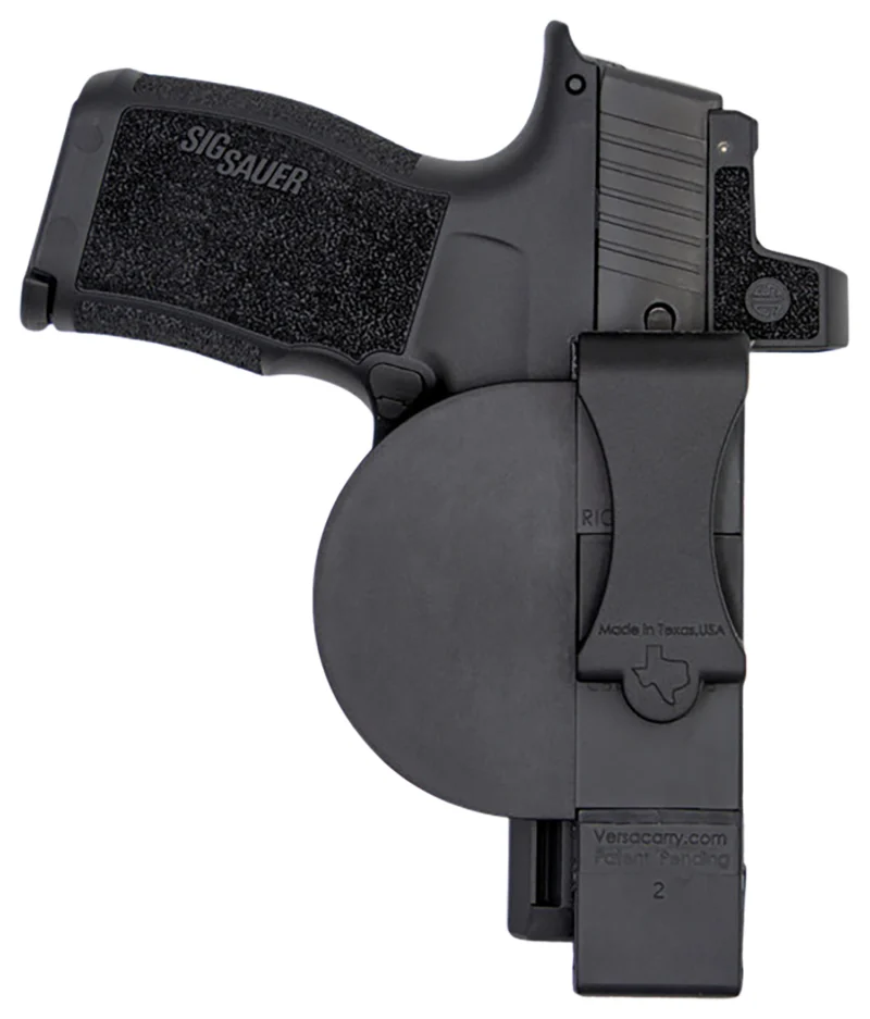 Versacarry 9SM Zerobulk IWB Size Small Black Resin Belt Clip Fits 3.50" Barrel Ambidextrous