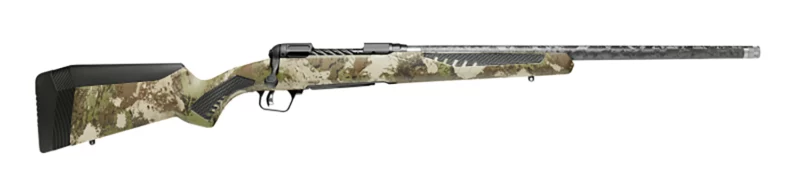 Savage Arms 58017 110 UltraLite 308 Win 4+1 22" Threaded Carbon Fiber Wrapped Barrel, Black Melonite Rec, Woodland Camo AccuStock with AccuFit