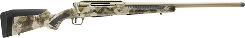 Savage Arms 58024 Impulse Big Game 308 Win 4+1 22" Threaded, Hazel Green Barrel/Rec, Woodland Camo AccuStock with AccuFit, Includes Detachable Box Mag