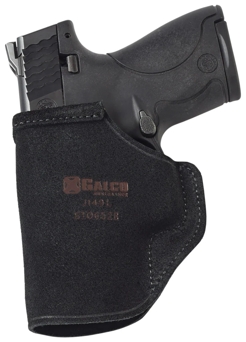 Galco STO858B Stow-N-Go IWB Black Leather Belt Clip Fits S&W M&P 380EZ Right Hand