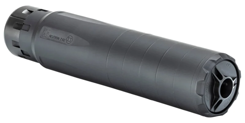 Gemtech 13700 Neutron 7.62mm Cal, Rated Up To 300 Win Mag, Black Stainless Steel/Titanium Tube, Muzzle Brake & ETM Adapter Included
