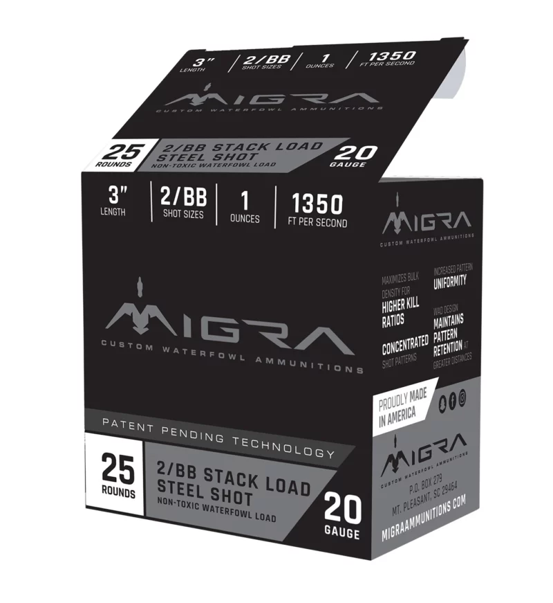 Migra Ammunitions M20SB46 Combinational 20Gauge 3" 1oz 4/6Shot 25 Per Box/10 Case