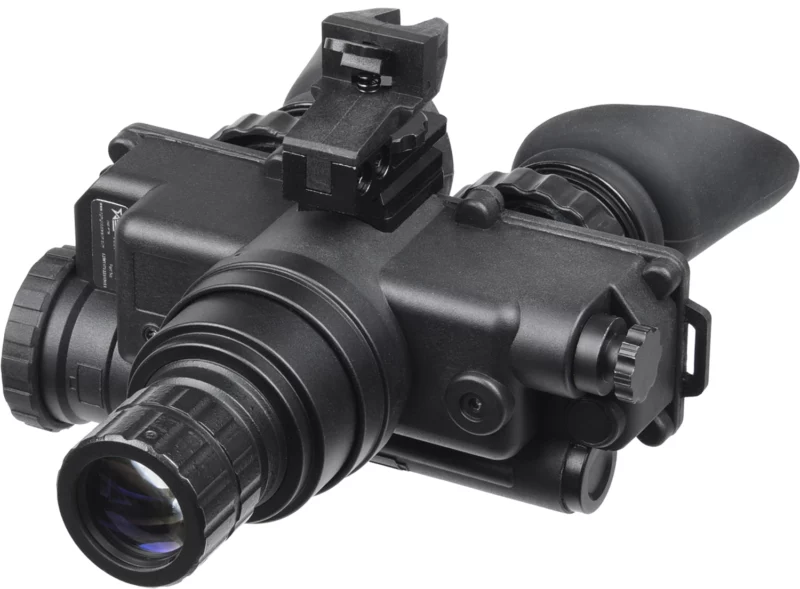 AGM Global Vision 12W7P122154211 Wolf-7 PRO NW1 Night Vision Goggles Black 1x 27mm, Generation 2+ Level 1, 45-54 lp/mm Resolution, White Filter