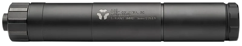 ADVANCED ARMAMENT COMPANY 65000 Ti-Rant 9M HD 9mm Luger 1.40" Black Stainless Steel Titanium Aluminum