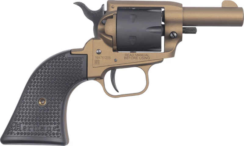 Heritage Mfg BK22A2 Barkeep 22 LR 6 Shot 2.68" Burnt Bronze Cerakote Barrel, Burnt Bronze Cerakote w/Black Accents Frame, Black Cerakote Cylinder, Black Star Polymer Grip