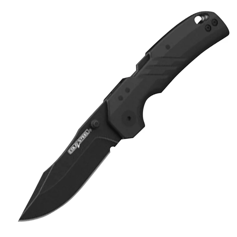 Cold Steel CSFL30DPLC10B Engage 3" Folding Clip Point Plain Black PVD Stonewashed AUS-10A SS Blade/4.11" Black GFN Handle Includes Belt Clip