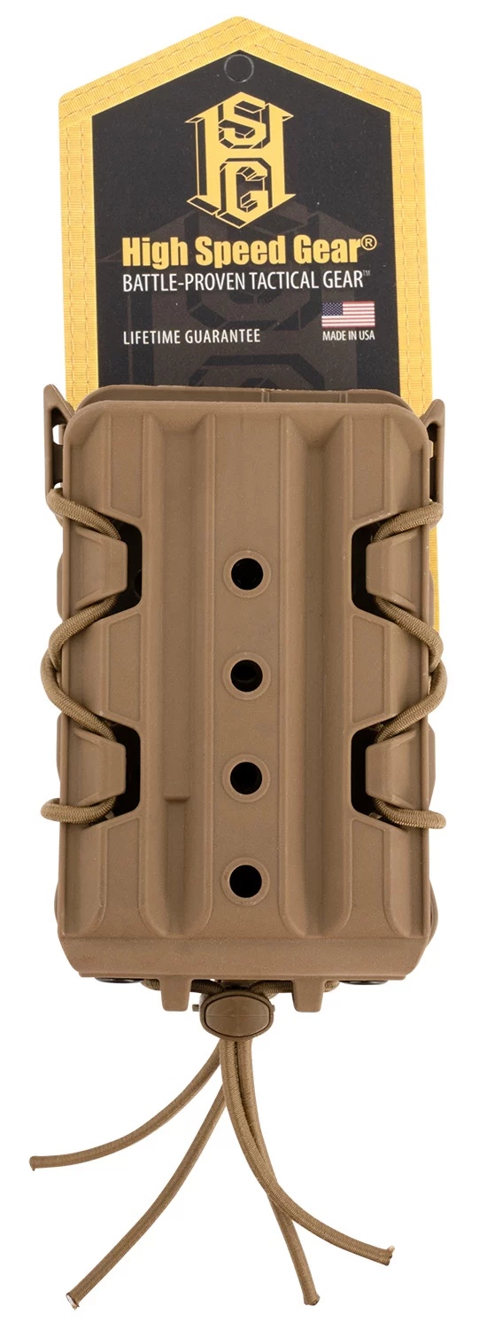 High Speed Gear 162R01CB X2R Taco V2 Mag Pouch Double, Coyote Brown Polymer, Belt Clip/MOLLE U-Mount, Compatible w/ AR/AK Rifle Mags