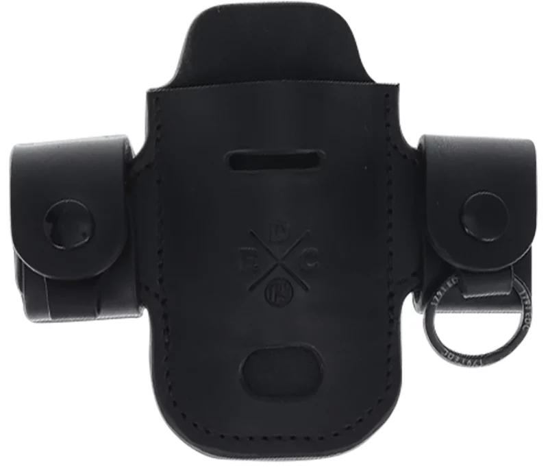 1791 Gunleather HDASSLBLKA EDC Heavy Duty Solo Action Snap OWB Black Leather Belt Loop Ambidextrous