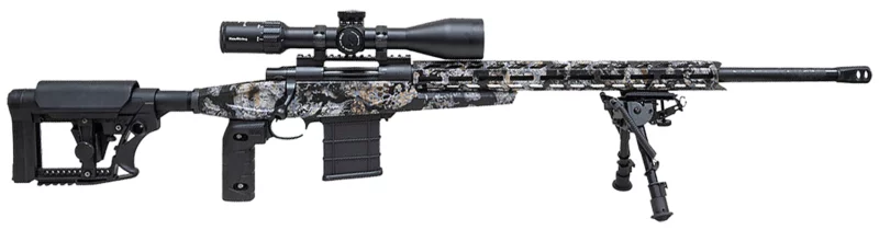 Howa HCRA65CSKY M1500 APC Chassis 6.5 Creedmoor 24" Heavy Barrel 10+1 (3), Kryptek Skyfall Camo, Luth-AR MBA-4 Stock with Aluminum Chassis, 4-16x50 Scope, Bipod & 2 Grips