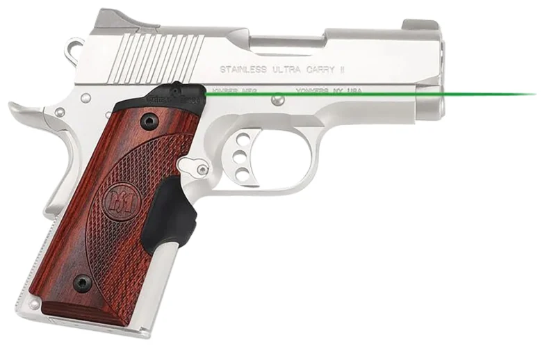 Crimson Trace LG902G LG-902G Lasergrips Master Series Black Green Laser 1911 Compact