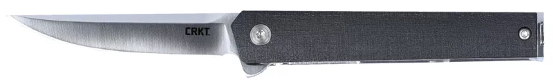 CRKT 7095KX CEO Compact 2.61" Folding Plain Satin 4116 SS Blade/Black GRN Handle Includes Pocket Clip