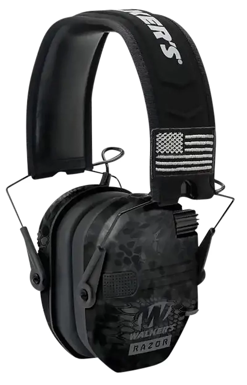 Walker's GWPRSEMPATKPT Razor Patriot Slim Muff 23 dB Over the Head Kryptek Highlander/Black Polymer
