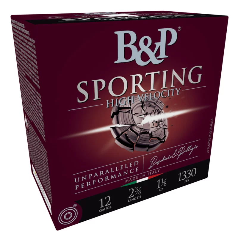 B&P 12B8SCH8 Sporting Clay 12Gauge 2.75" 1 1/8oz 8Shot 25 Per Box/10 Case