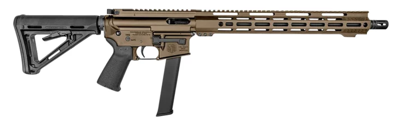 Diamondback DB1418P061 DB15 9mm Luger 32+1 16", FDE Rec/M-Lok Handgaurd, Carbon Lower, Black Magpul CTR Stock/K2 Grip, Flash Hider