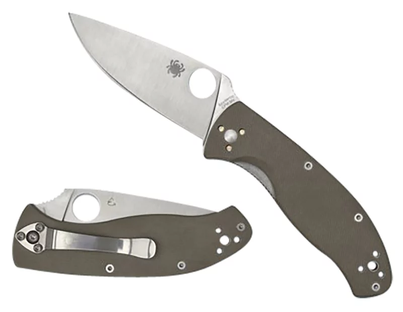 Spyderco C122GBNM4PS Tenacious 3.35" Folding Part Serrated CPM M4 Blade/Brown Textured G10 Handle Includes Pocket Clip