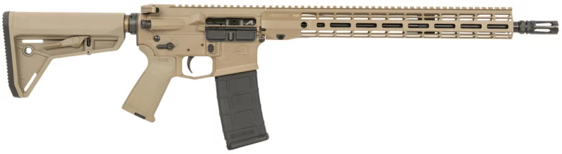Aero Precision APCR640441 M4E1 5.56x45mm NATO 30+1 16" Mid-Length Barrel, FDE, 15" R-ONE M-LOK Handguard, Magpul Grip/SL Carbine Stock, Ambi Charging Handle/Safety