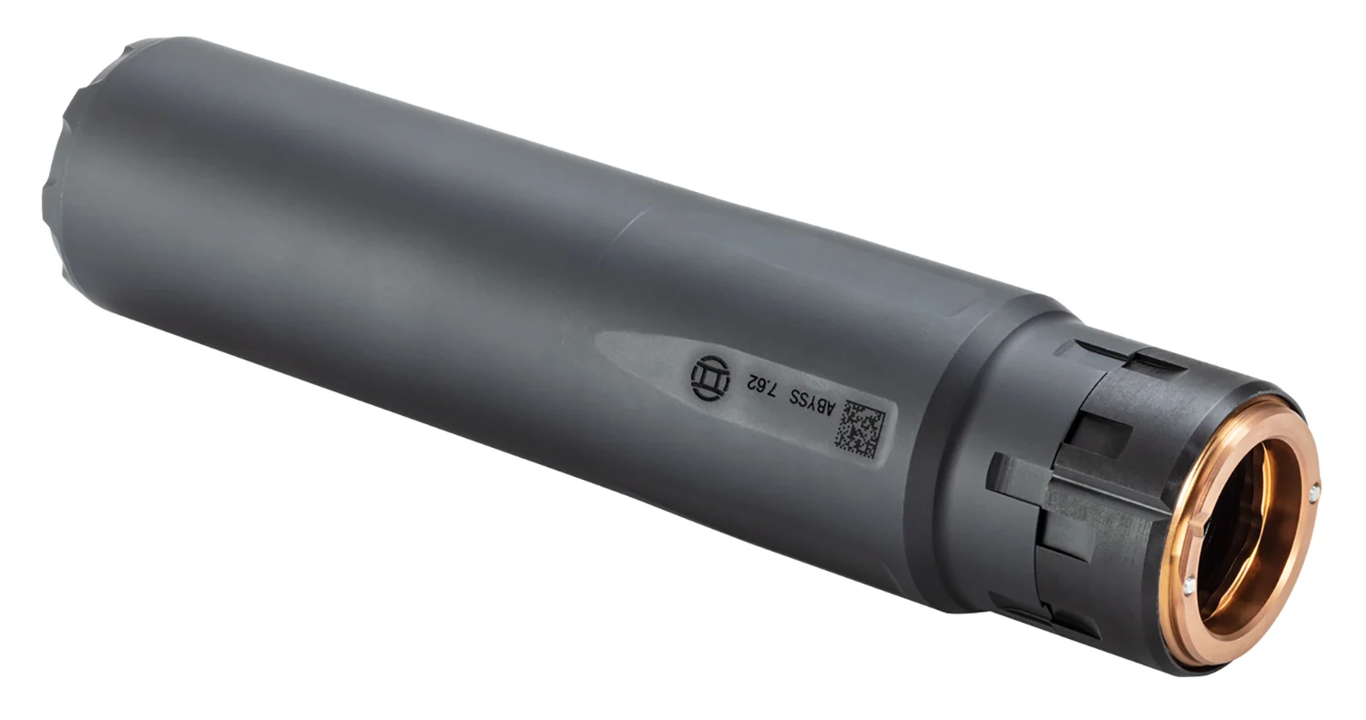 Gemtech 13548 Abyss 30 Cal (7.62mm), Rated Up To 300 Win Mag, Black Titanium/Stainless Steel, Includes Elite Taper Mount