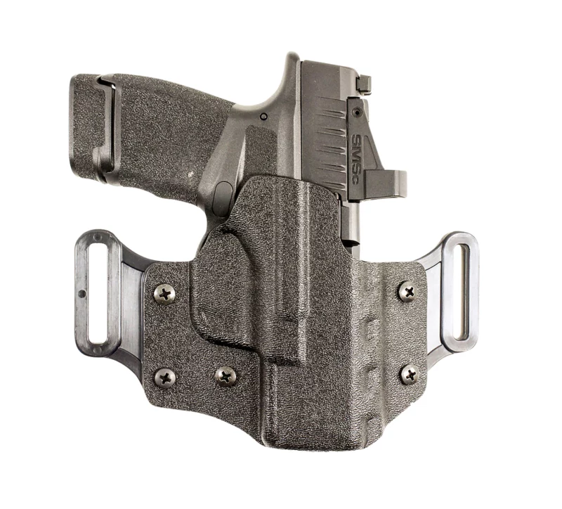 DeSantis Gunhide 195KA8HZ0 Veiled Partner OWB Black Kydex Belt Slide Fits Sig P320C/P250C Right Hand
