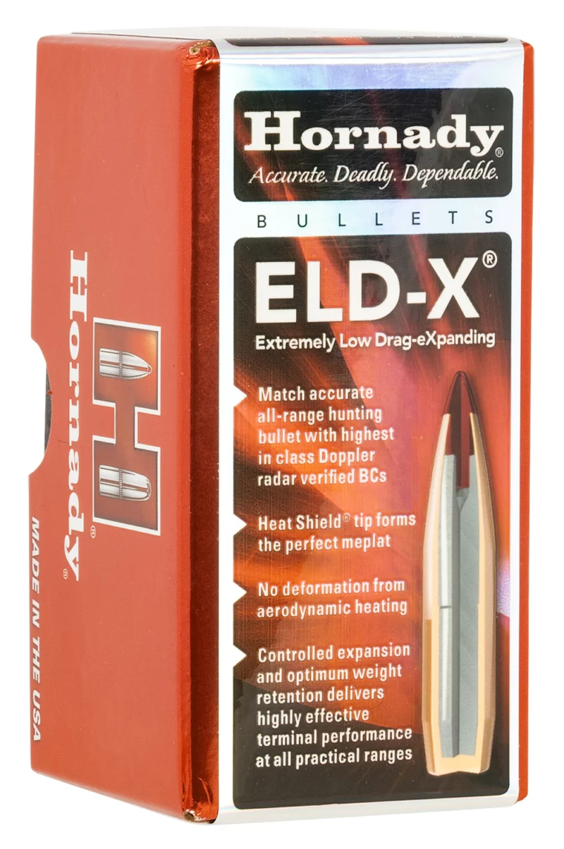 Hornady 22833 ELD-X 22 Cal .224 80 gr Extremely Low Drag Match 100 Per Box/ 25 Case