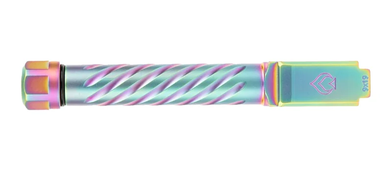 Ballistic Advantage BAPSG195T3W Premium Series Threaded/Spiral Fluted, 9mm Luger, Iridescent PVD, Fits Glock 19 Gen 3-5