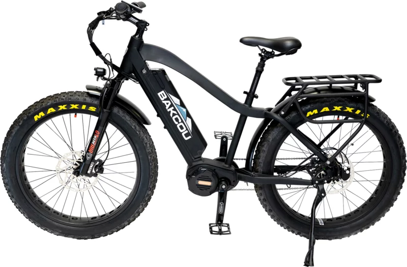Bakcou E-bikes B-MJ-B-B25 Mule Jager Matte Black 18" w/Stand Over Height of 29.50" Frame, Rohloff E-14 (500/14) Speed Hub Bafang M620 Ultra Motor, 35+ mph Speed